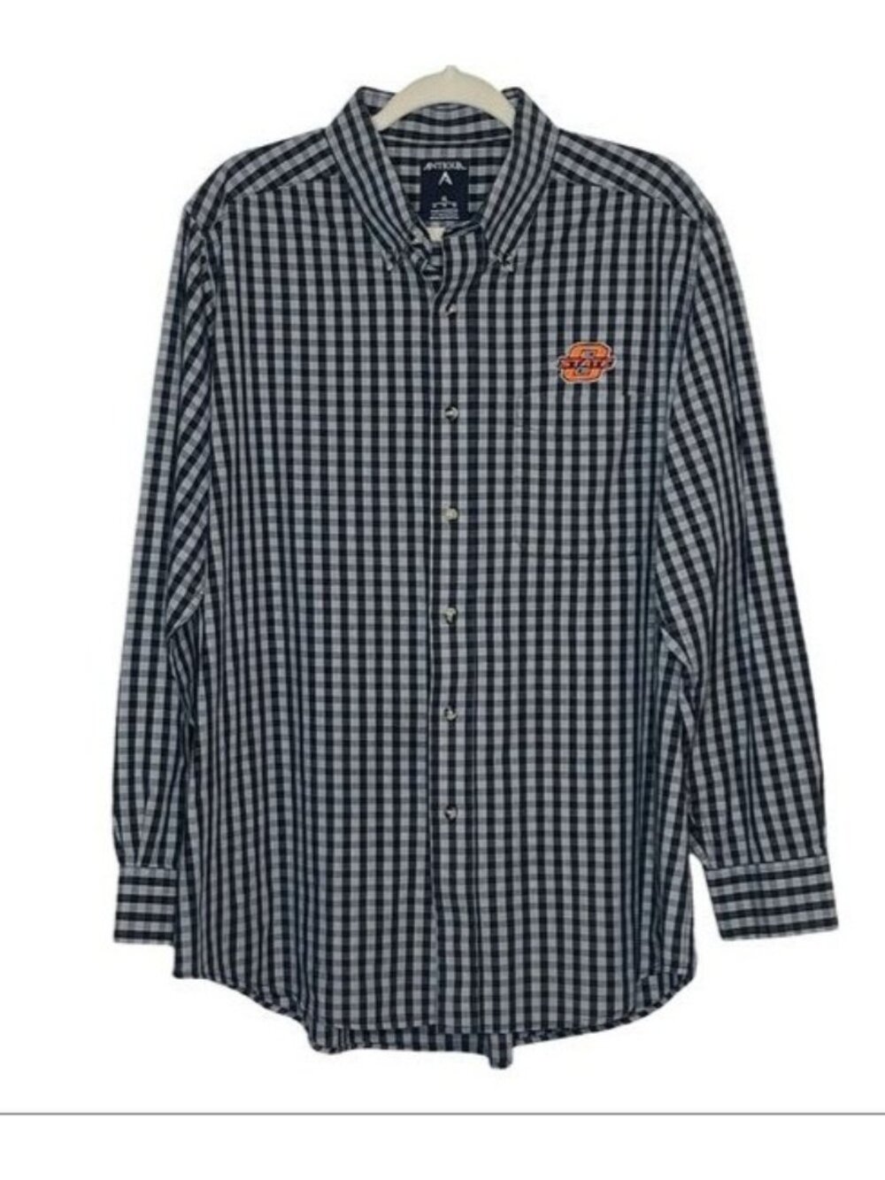 Antigua Oklahoma State Long Sleeved Button Down Men's Shirt  Size XL